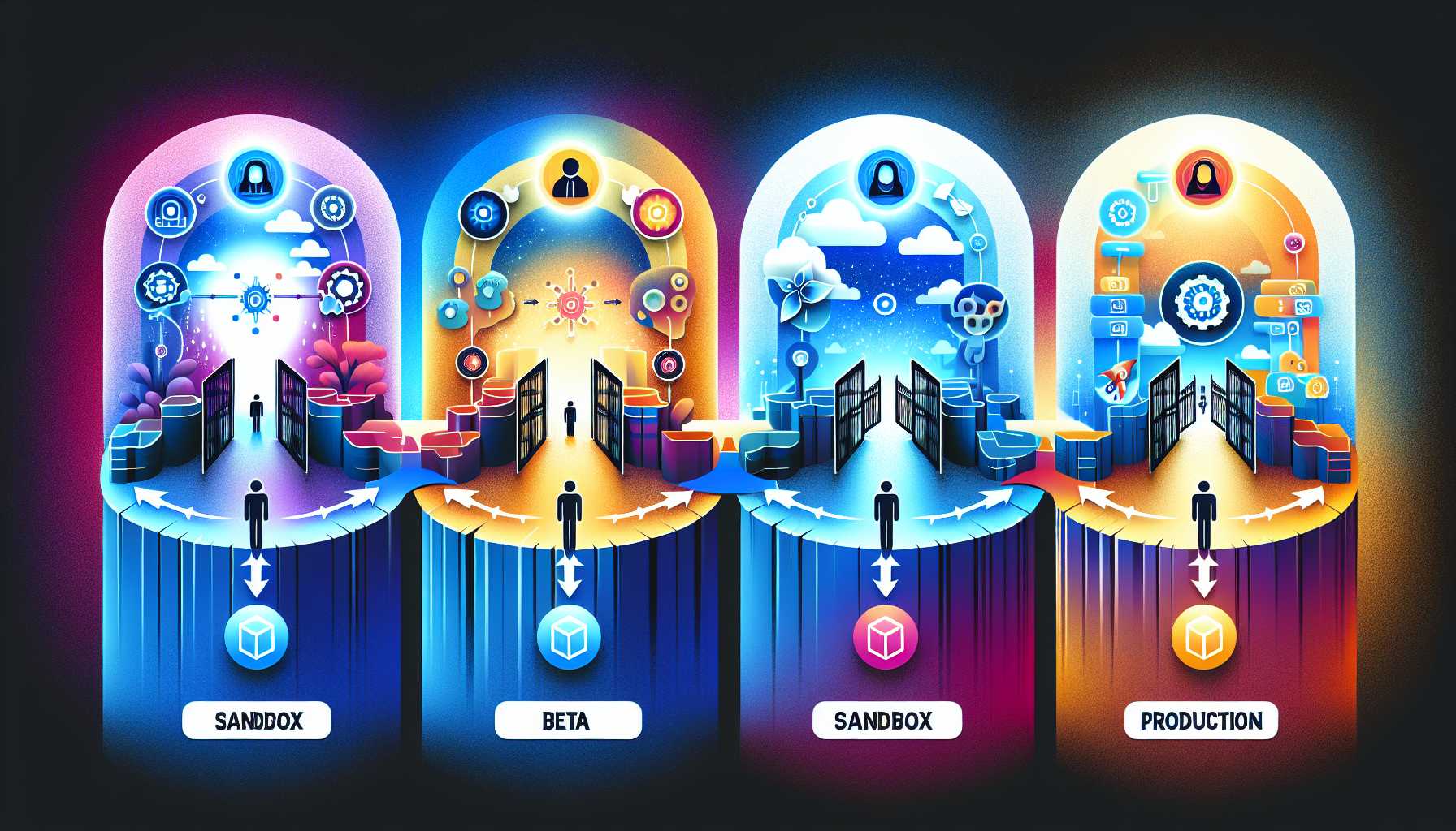 deploy ai agents: מסלול השקה: Sandbox → Beta → Production עם Gateים