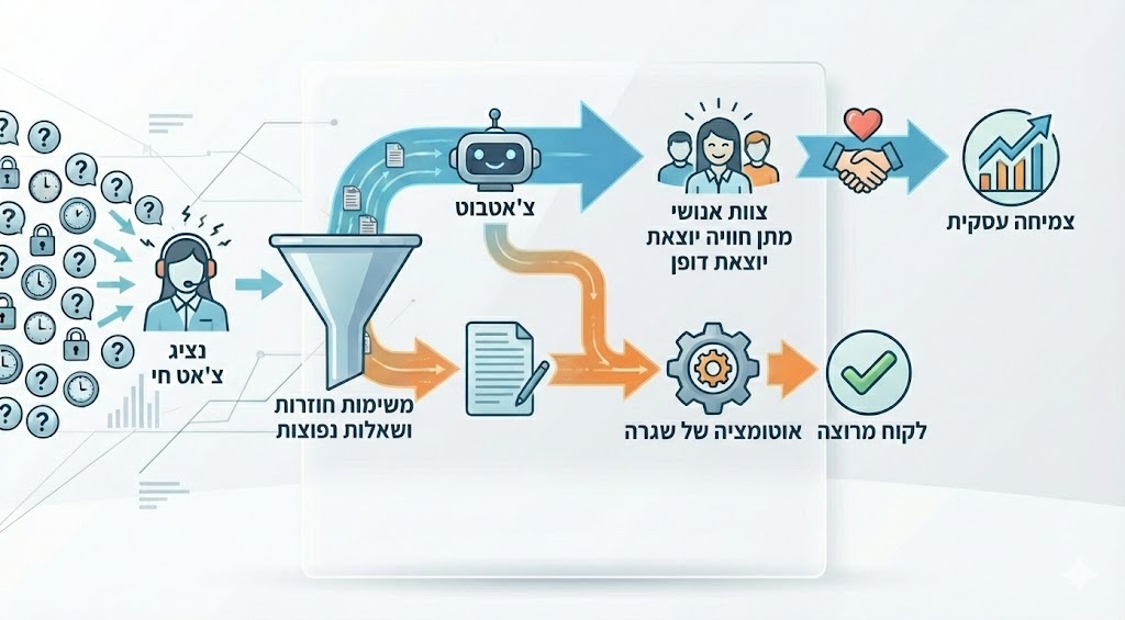 אוטומציה עסקית תפעולית עם צוות סוכני AI
